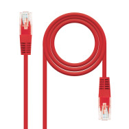 CABLE RED LATIGUILLO RJ45 CAT.5E UTP AWG24 ROJO 1.0 M NANOCABLE 10.20.0101-Ruc