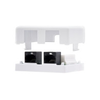 ROSETA DE SUPERFICIE PARA RJ45 CAT.6 UTP 2 TOMAS BLANCONANOCABLE 10.21.1502
