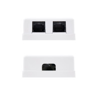 ROSETA DE SUPERFICIE PARA RJ45 CAT.6 UTP 2 TOMAS BLANCONANOCABLE 10.21.1502