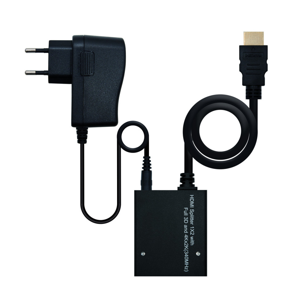 HDMI DUPLICADOR V1.3 1X2 ALIM. Y PIGTAIL 50 CM NANOCABLE 10.25.3502