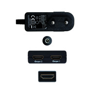 HDMI DUPLICADOR V1.3 1X2 ALIM. Y PIGTAIL 50 CM NANOCABLE 10.25.3502