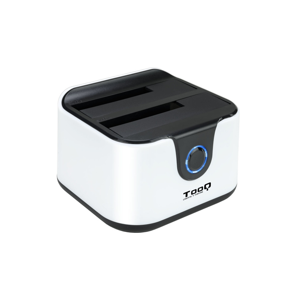 DOCK TOOQ 2xSATA 2.5p 3.5p USB 3.0 CLONE OTB BLANCO-NEGRO TOOQ TQDS-802BW