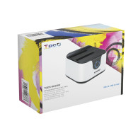 DOCK TOOQ 2xSATA 2.5p 3.5p USB 3.0 CLONE OTB BLANCO-NEGRO TOOQ TQDS-802BW