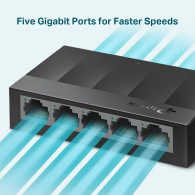 SWITCH TP-LINK 5P 10 100 1000 RJ-45 NO GESTIONADO LS1005G