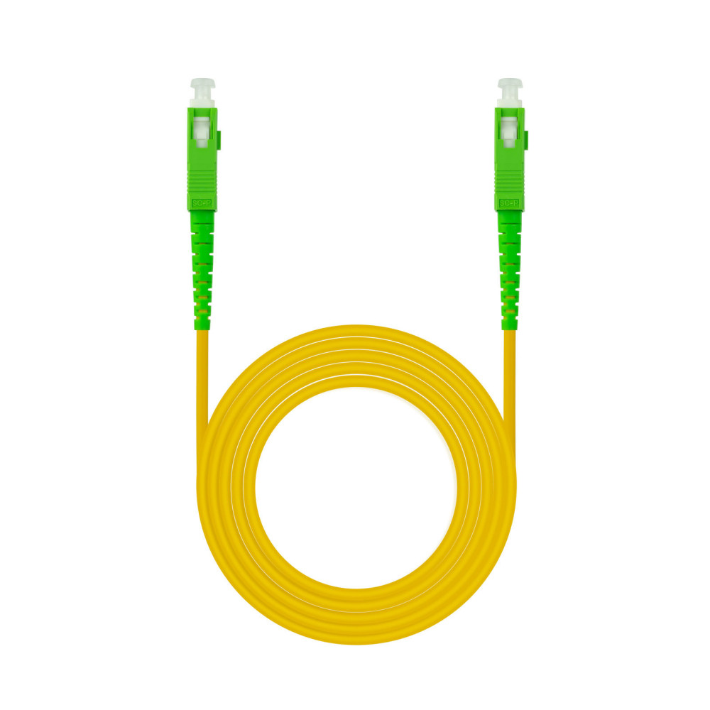 CABLE FIBRA OPTICA SC APC-SC APC MONOMODO LSZH AMARIL.10M NANOCABLE 10.20.0010