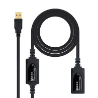 CABLE USB 2.0 PROLONGADOR AMPLIFICADOR TIPO AM-AH 10 M NANOCABLE 10.01.0212