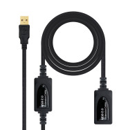 CABLE USB 2.0 PROLONGADOR AMPLIFICADOR TIPO AM-AH 10 M NANOCABLE 10.01.0212