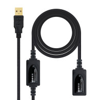 CABLE USB 2.0 PROLONGADOR AMPLIFICADOR TIPO AM-AH 10 M NANOCABLE 10.01.0212
