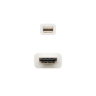 CABLE CONVERSOR MINI DP A HDMI MINI DPM - HDMIM BLANCO 2.0 M NANOCABLE 10.15.4002