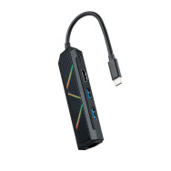 HUB USB-C NANOCABLE 2xUSB-A+USB-C CARGA+HDMI+RJ45 10.16.0501