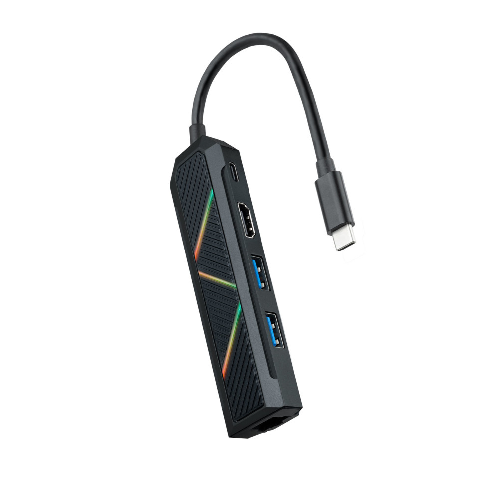 HUB USB-C NANOCABLE 2xUSB-A+USB-C CARGA+HDMI+RJ45 10.16.0501