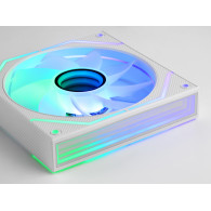 VENTILADOR 12X12 12CM MARS GAMING MF3DPROX2R ARGB PACK 2U. BLANCO