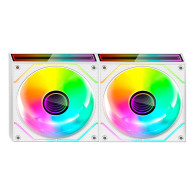 VENTILADOR 12X12 12CM MARS GAMING MF3DPROX2R ARGB PACK 2U. BLANCO