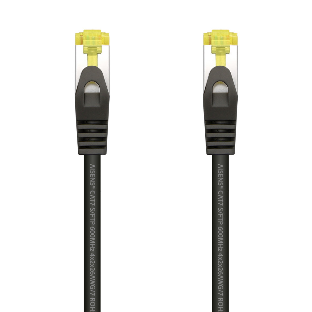 CABLE RED LATIGUILLO RJ45 LSZH CAT.7 SFTP AWG26 NEGRO 2.0M AISENS A146-0487