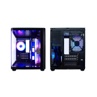 CAJA MICRO-ATX COOLBOX GAMING GM100 VISION BLACK SIN FUENTE CRISTAL.T CURVO ARGB