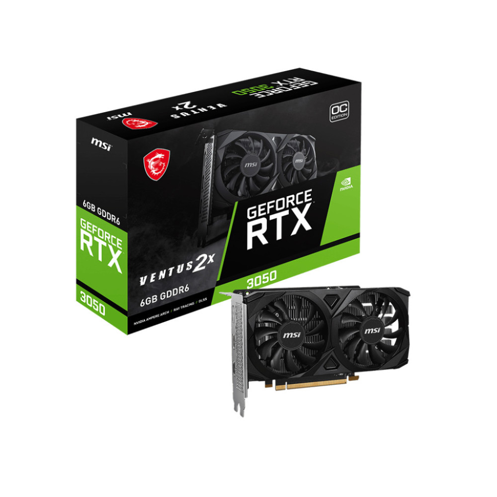 Tarjeta Gráfica MSI GeForce RTX 3050 VENTUS 2X OC 6GB GDDR6