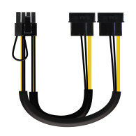 CABLE TARJETA GRAFICA 2X5.25 M-PCI-E MOLEX 6+2PIN M 20 CM NANOCABLE 10.19.1201