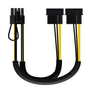 CABLE TARJETA GRAFICA 2X5.25 M-PCI-E MOLEX 6+2PIN M 20 CM NANOCABLE 10.19.1201