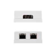 ROSETA DE SUPERFICIE PARA RJ45 CAT.5E FTP 2 TOMAS BLANCONANOCABLE 10.21.1102