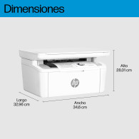 IMPRESORA HP LASERJET MONOCROMO MFP M140W WIFI 7MD72F BLANCA (W1420A)
