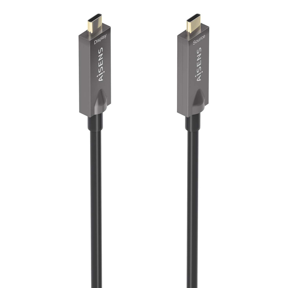 CABLE USB 3.1 GEN2 10GBPS AOC 4K 3A E-MARKER CM-CM NEGRO 10M AISENS A157-0882