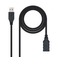 CABLE USB 3.0 TIPO AM-AH NEGRO 1.0 M NANOCABLE 10.01.0901-BK