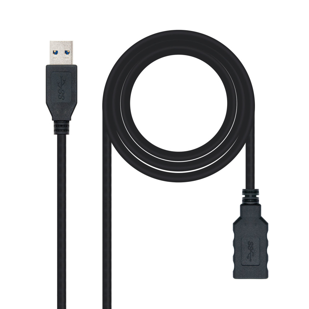 CABLE USB 3.0 TIPO AM-AH NEGRO 1.0 M NANOCABLE 10.01.0901-BK
