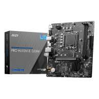 PB S1700 MSI PRO H610M-E 2DDR4 PCIE 4SATA6 M2 2USB3.1 4USB2.0 MATX