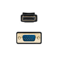 CABLE CONVERSOR DP A VGA DPM - VGAM NEGRO 5.0 M NANOCABLE 10.15.4405