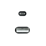 CABLE LIGHTNING A USB A M NEGRO MALLADO 1 M NANOCABLE 10.10.0401-COBK
