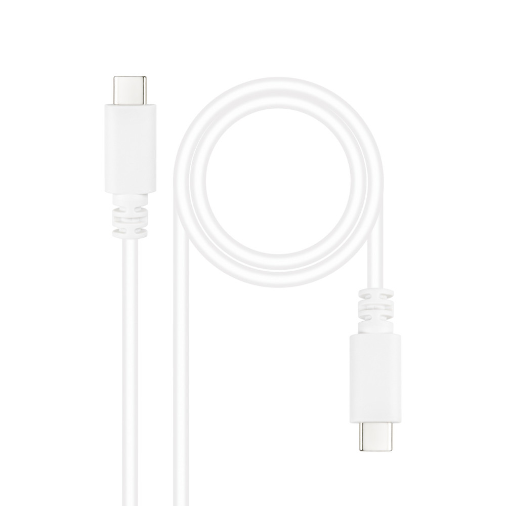 CABLE USB-C 2.0 3A USB-CM-USB-CM 1M NANOCABLE BLANCO 10.01.2301-W