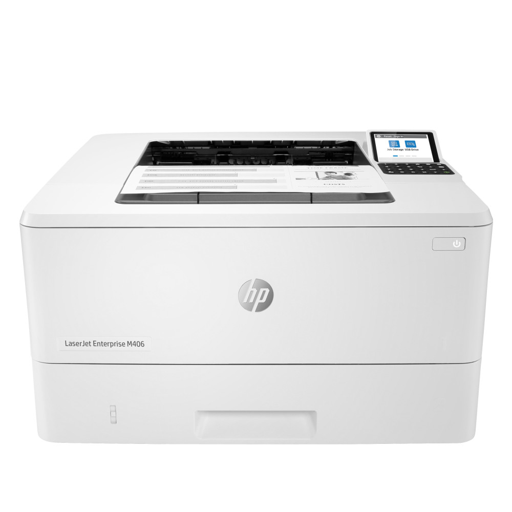 IMPRESORA HP LASERJET MONOCROMO ENTERPRISE M406dN DUPLEX BLANCA 3PZ15A