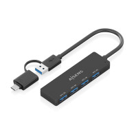 HUB USB 3.1 USB-CM A USB-AM 4 USB-AH NEGRO 15CM AISENS A109-0987