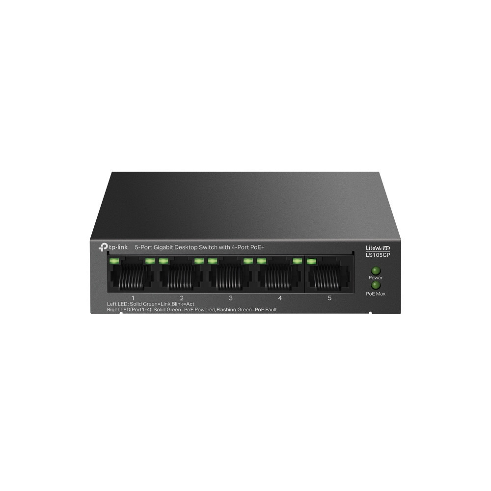 SWITCH TP-LINK 5P GIGABIT CON 4P POE+ LS105GP