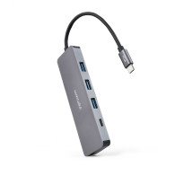 HUB USB-C M A 3xUSB3.0 H + 1xUSB-C H ALUMINIO 10CM NANOCABLE 10.16.4409