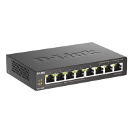 SWITCH D-LINK 8P DGS-1008P E 10 100 1000 4P PoE SOHO