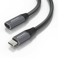CABLE USB 3.2 GEN2x2 ALU 8K30HZ 5A 100W USB-C-M-C-H GRIS 0.5M AISENS A107-0760