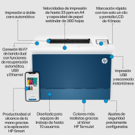 IMPRESORA HP LASERJET COLOR PRO 4202DW WIFI DUPLEX BLANCA Y AZUL 4RA88F