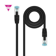 CABLE RED LATIGUI CAT.7 LSZH SFTP PIMF AWG26 NEGRO 50 CM NANOCABLE 10.20.1700-BK