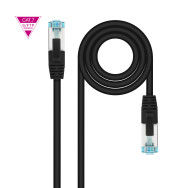 CABLE RED LATIGUI CAT.7 LSZH SFTP PIMF AWG26 NEGRO 50 CM NANOCABLE 10.20.1700-BK