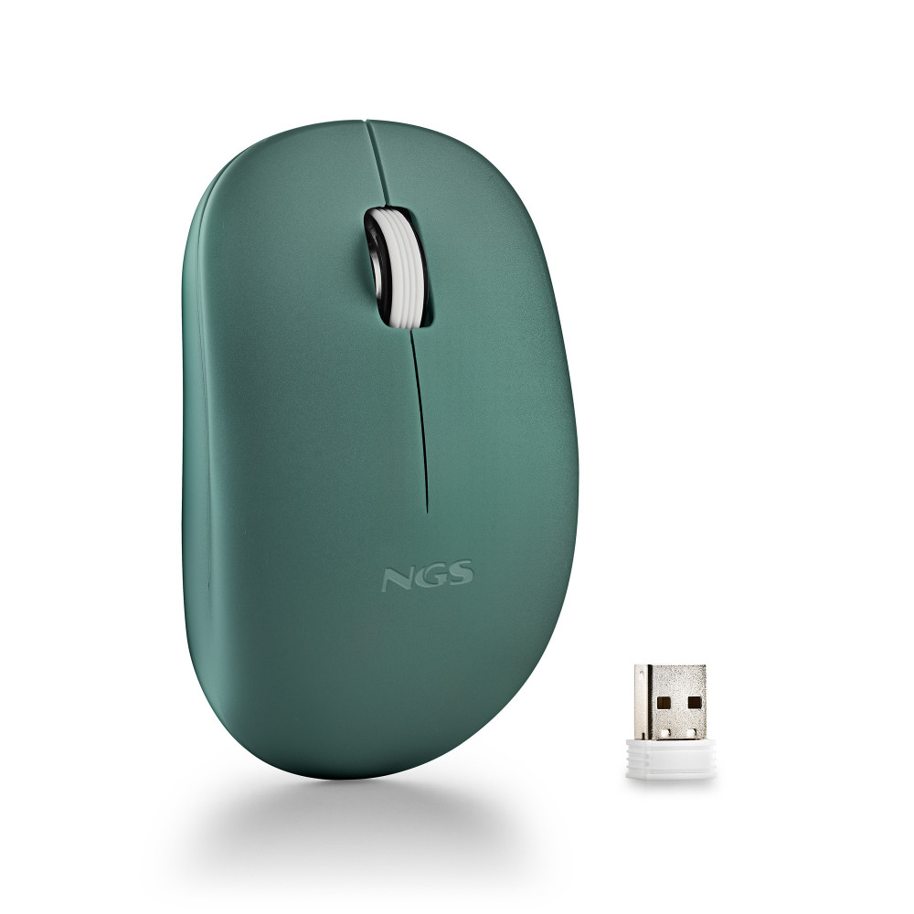 RATON NGS INALAMBRICO FOG PRO GREEN USB 1000DPI