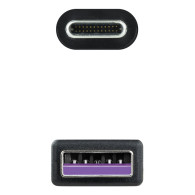 CABLE USB 2.0 3A TIPO USB-CM-AM NEGRO 2.0M NANOCABLE 10.01.2102