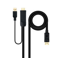 CABLE CONVERSOR HDMI A DP HDMI M-DP H NEGRO 1.8 M NANOCABLE 10.15.4352