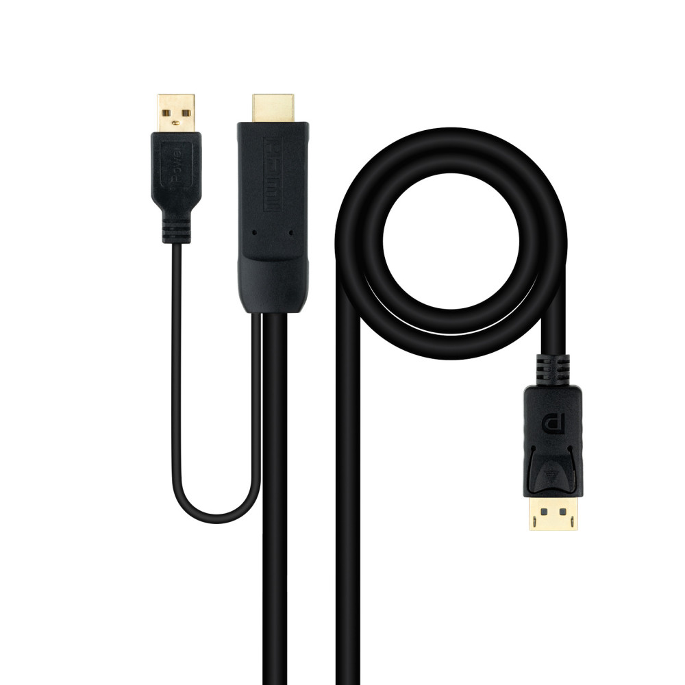 CABLE CONVERSOR HDMI A DP HDMI M-DP H NEGRO 1.8 M NANOCABLE 10.15.4352