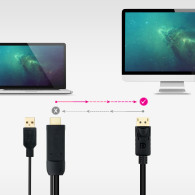 CABLE CONVERSOR HDMI A DP HDMI M-DP H NEGRO 1.8 M NANOCABLE 10.15.4352