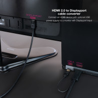 CABLE CONVERSOR HDMI A DP HDMI M-DP H NEGRO 1.8 M NANOCABLE 10.15.4352