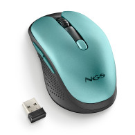 RATON NGS INALAMBRICO ERGONOMICO EVO RUST ICE RECARGABLE NEGRO-AZUL USB