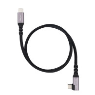 CABLE USB-C ACODADO M M 3.2 GEN2 100W 4K 60Hz 0.5M NANOCABLE 10.01.4700