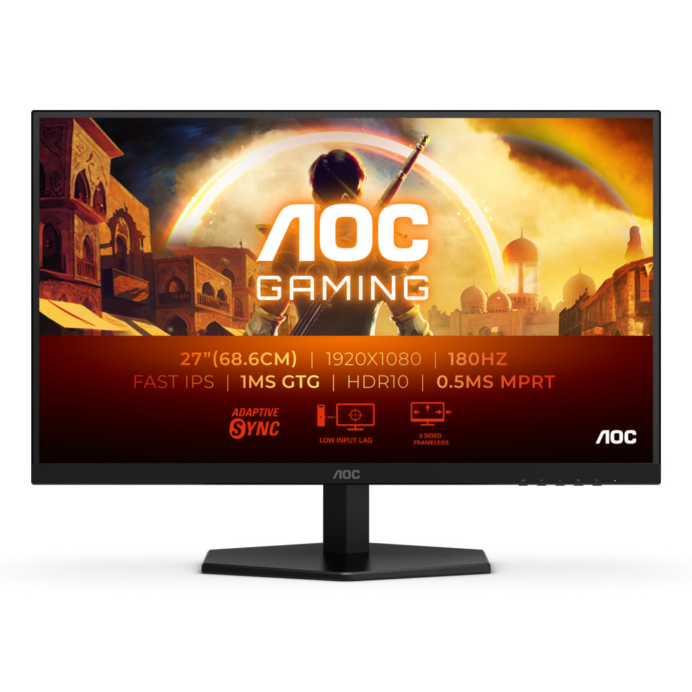 MONITOR 27 AOC GAMING 27G42E IPS FHD 180HZ HDMI DP NEGRO