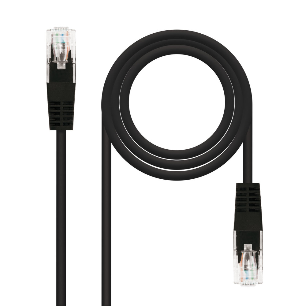 CABLE RED LATIGUILLO RJ45 CAT.6 UTP AWG24 NEGRO 0.5 M NANOCABLE 10.20.0400-BK